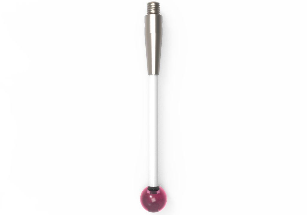ITP Straight Styli - Type A - Ruby Ball - M3 Thread x 43.5mm Overall Length - TKM306004043