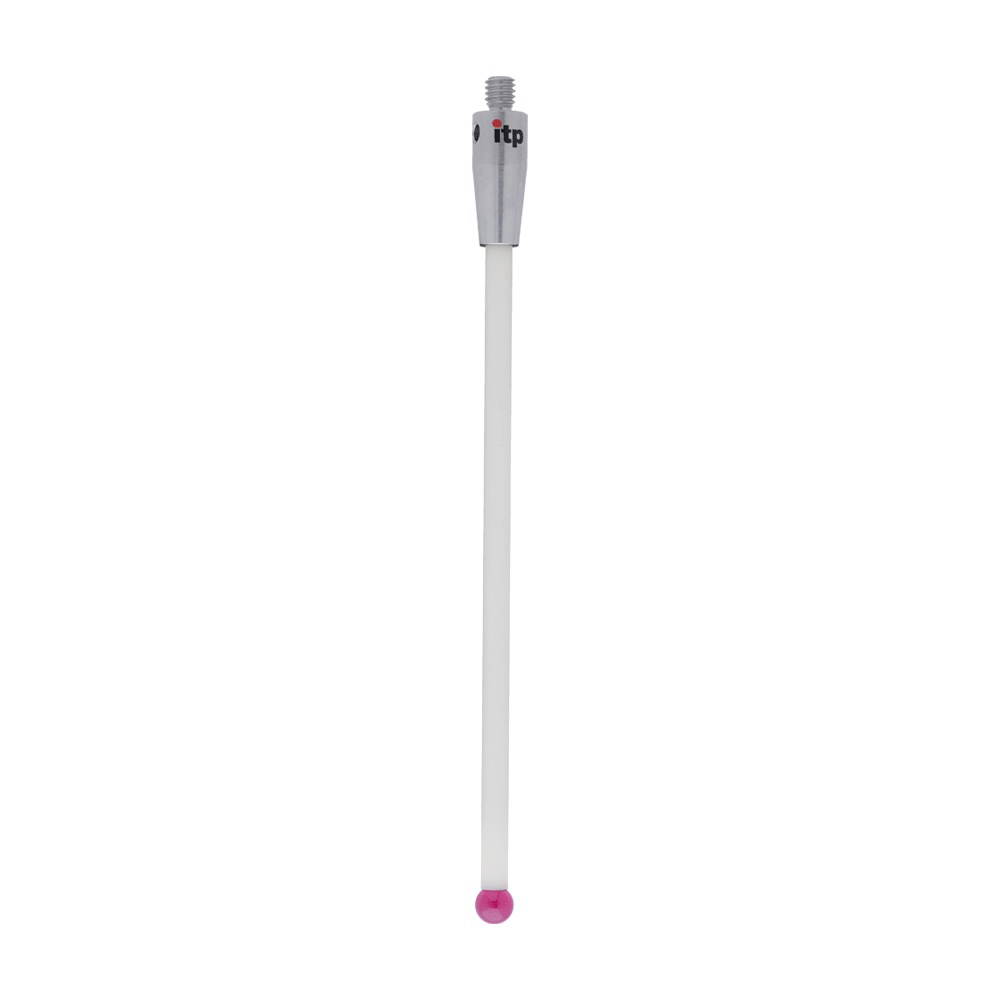 ITP Straight Styli - Type A - Ruby Ball - M4 Thread x 102.5mm Overall Length - TKM405007102