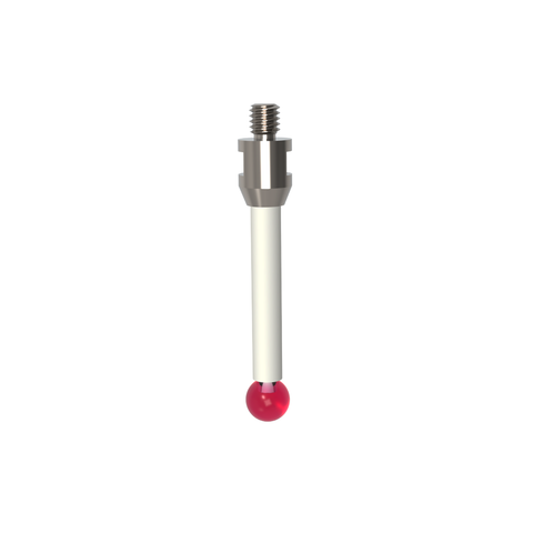 ITP Straight Styli - Type A - Ruby Ball - M4 Thread x 38mm Overall Length - TKM406007035