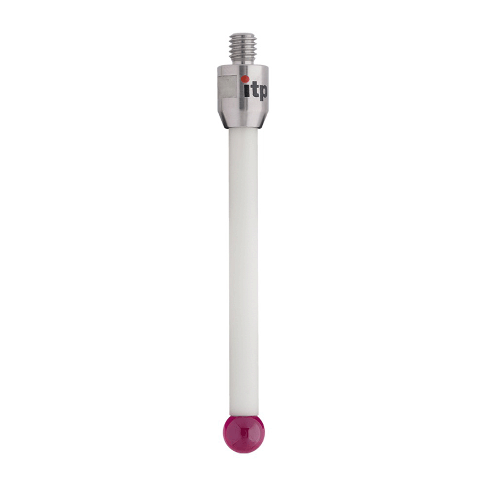 ITP Straight Styli - Type A - Ruby Ball - M4 Thread x 53mm Overall Length - TKM406007050