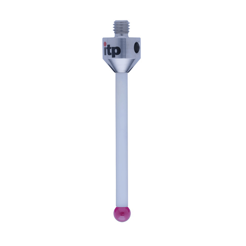ITP Straight Styli - Type A - Ruby Ball - M5 Thread x 53mm Overall Length - TKM505011053