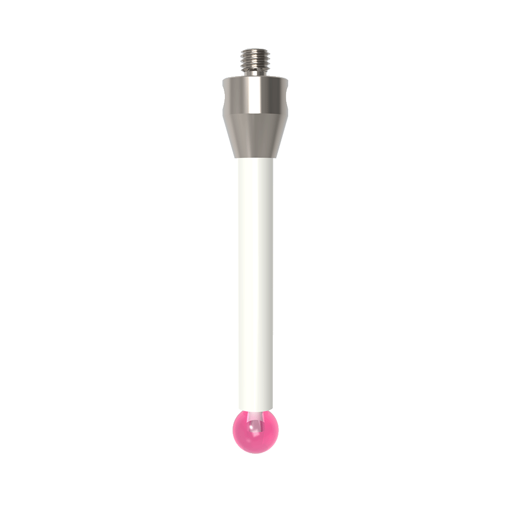ITP Straight Styli - Type A - Ruby Ball - M5 Thread x 63.5mm Overall Length - TKM508011063