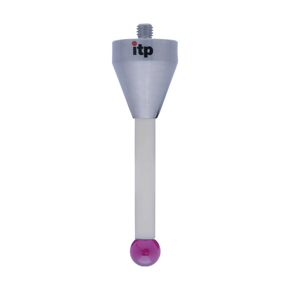 ITP Straight Styli - Type A - Ruby Ball - M5 Thread x 63.5mm Overall Length - TKM508019063