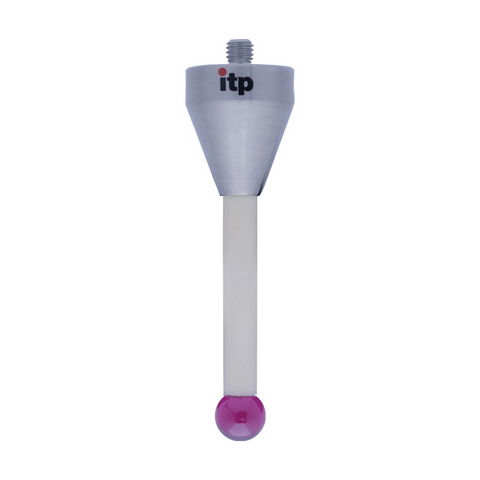 ITP Straight Styli - Type A - Ruby Ball - M5 Thread x 63.5mm Overall Length - TKM508019063