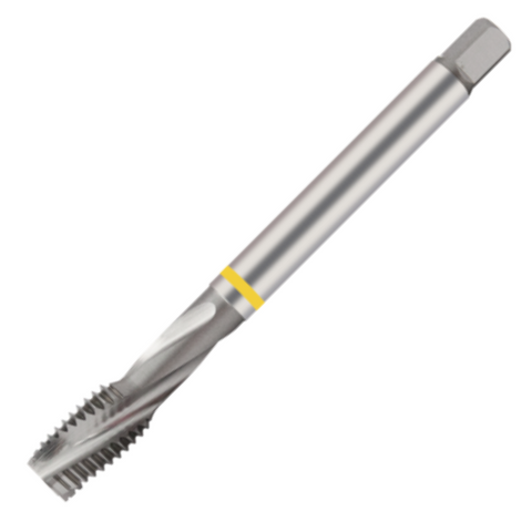 Europa Threading Tap - Spiral Flute - Metric Coarse - HSS-E - Yellow Ring (Stub Type) - M3 x 0.5