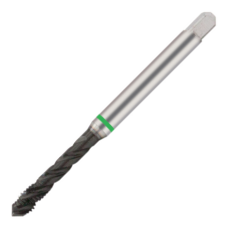 Europa Threading Tap - Spiral Flute - Metric Coarse - 7G Tolerance - HSS-E - Green Ring - M4 x 0.7