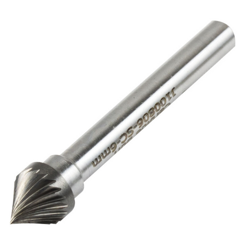 Vortex Carbide Burr Type J - Countersink - Single Cut - 16mm Diameter