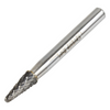 Vortex Carbide Burr Type L - Ball Nose Cone - Double Cut - 3mm Diameter thumbnail 1