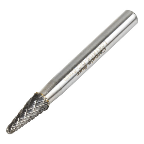 Vortex Carbide Burr Type L - Ball Nose Cone - Double Cut - 3mm Diameter