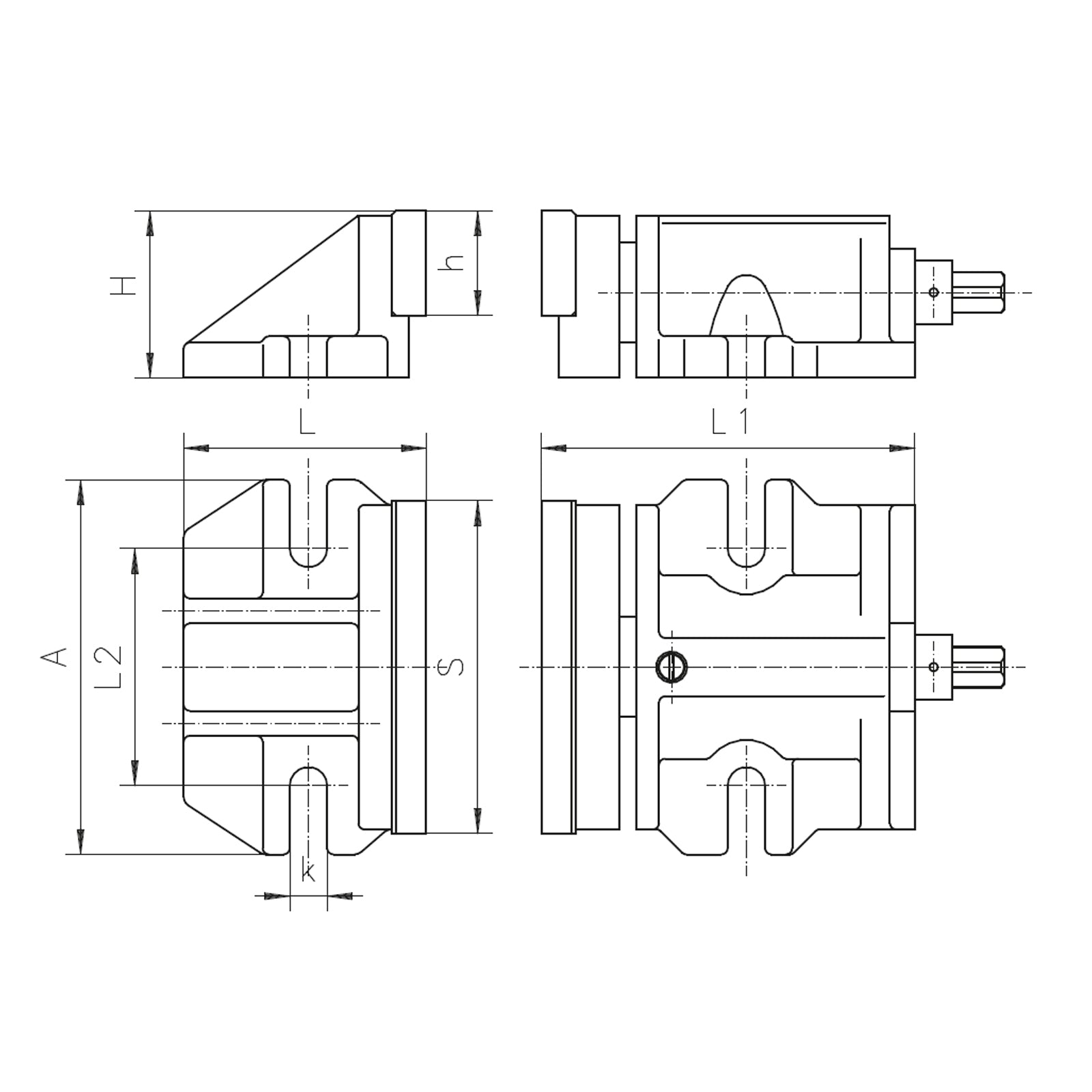 200mm Two-Piece Machine Vice - 6522 Series (Bison) - 6522-200