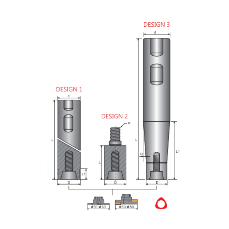 Y.T. UFO Indexable Holder HSS - Blade Diameter 50 - 80mm - Overall Length 110mm - Neck Diameter 24.8mm