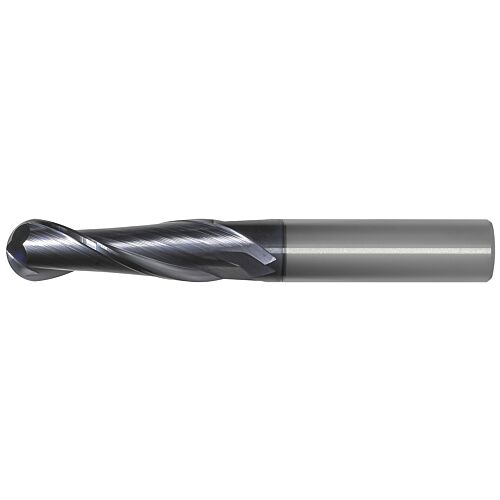 OSG Carbide 2 Flute End Mill Ball Nose TiAlN Coated - Long Length Centre Cutting For General Applications - 20mm