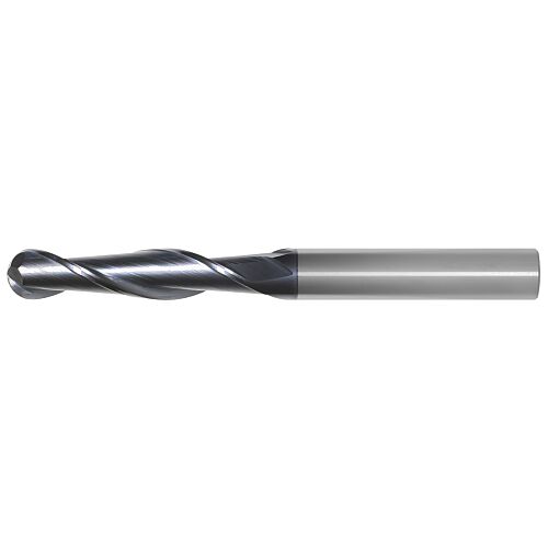OSG Carbide 2 Flute End Mill Ball Nose TiAlN Coated - Extra Long Length Centre Cutting For General Applications - 18mm
