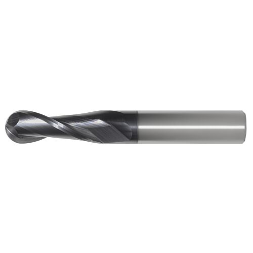 OSG Carbide 2 Flute End Mill Ball Nose TiAlN Coated - Regular Length Centre Cutting For General Applications - 5mm