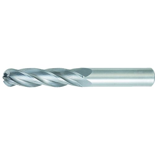 OSG Carbide 4 Flute End Mill Ball Nose - Long Length Centre Cutting For General Applications - 5mm