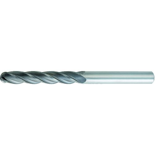 OSG Carbide 4 Flute End Mill Ball Nose - Extra Long Length Centre Cutting For General Applications - 6mm