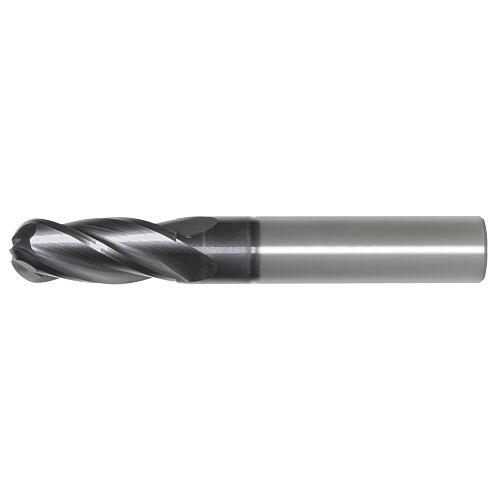 OSG Carbide 4 Flute End Mill Ball Nose TiAlN Coated - Regular Length Centre Cutting For General Applications - 12mm