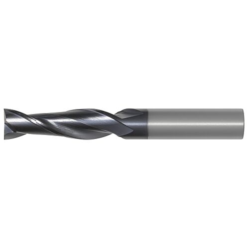 OSG Carbide 2 Flute End Mill Square TiAlN Coated - Long Length Centre Cutting For General Applications - 12mm