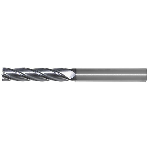 OSG Carbide 4 Flute End Mill Square TiAlN Coated - Extra Long Length Centre Cutting For General Applications - 4mm