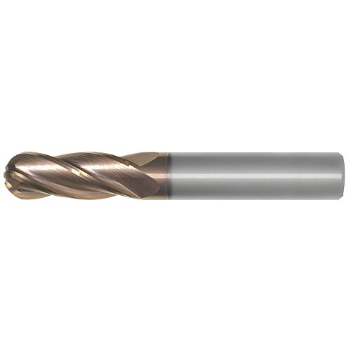 OSG Carbide 4 Flute Variable Lead End Mill Ball Nose TiAlN Coated - Regular Length - For Titanium & General Applications - 6mm