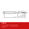 Widin Carbide Square End Mill For Mold & Die - 4 Flute Long Neck - 1mm x 2mm thumbnail 2