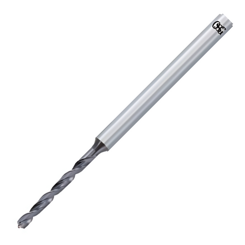 OSG Micro Carbide Drill - Micro Spiral - Long Reach - SC Coated - 1.57mm
