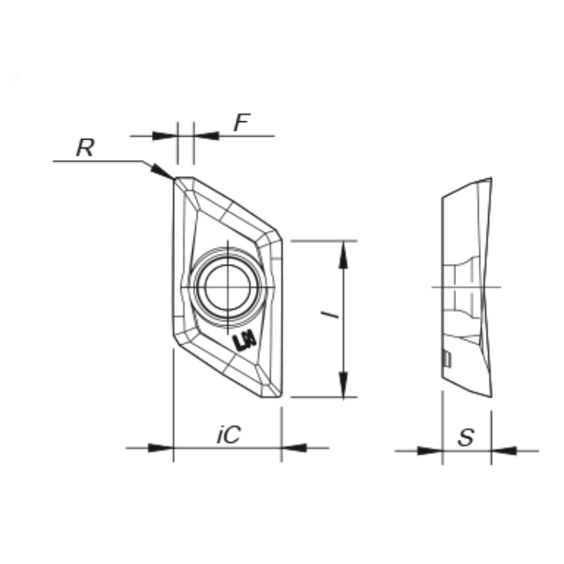 Palbit Indexable Milling Insert - For Shoulder Milling - XDGX 15M516 PDFR-LN PH0910