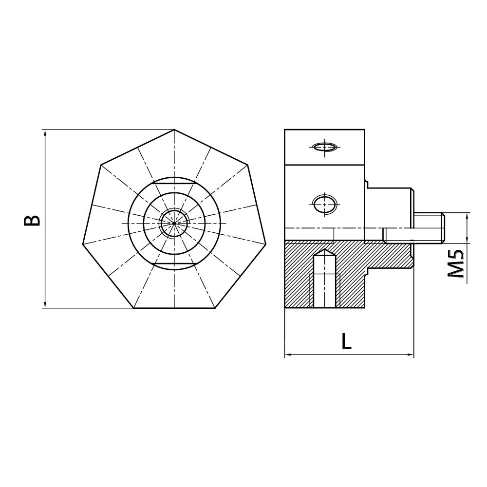ITP Cubes - titanium Base Material - M5 Thread x 21mm Overall Length - KHM5L0713021