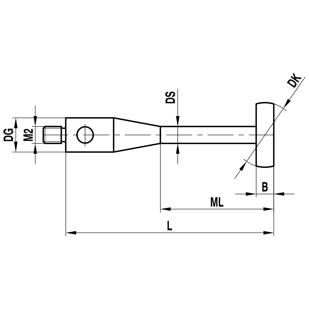ITP Disc Styli stainless steel Prob Ball Material - M2 Thread x 8mm Ball Diameter - Type O - KIM208003020