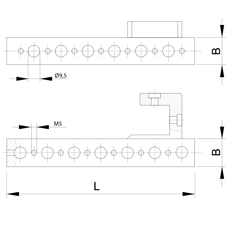 ITP Styli Holder - titanium Base Material - M5 Thread x 140mm Overall Length - MAM500020140