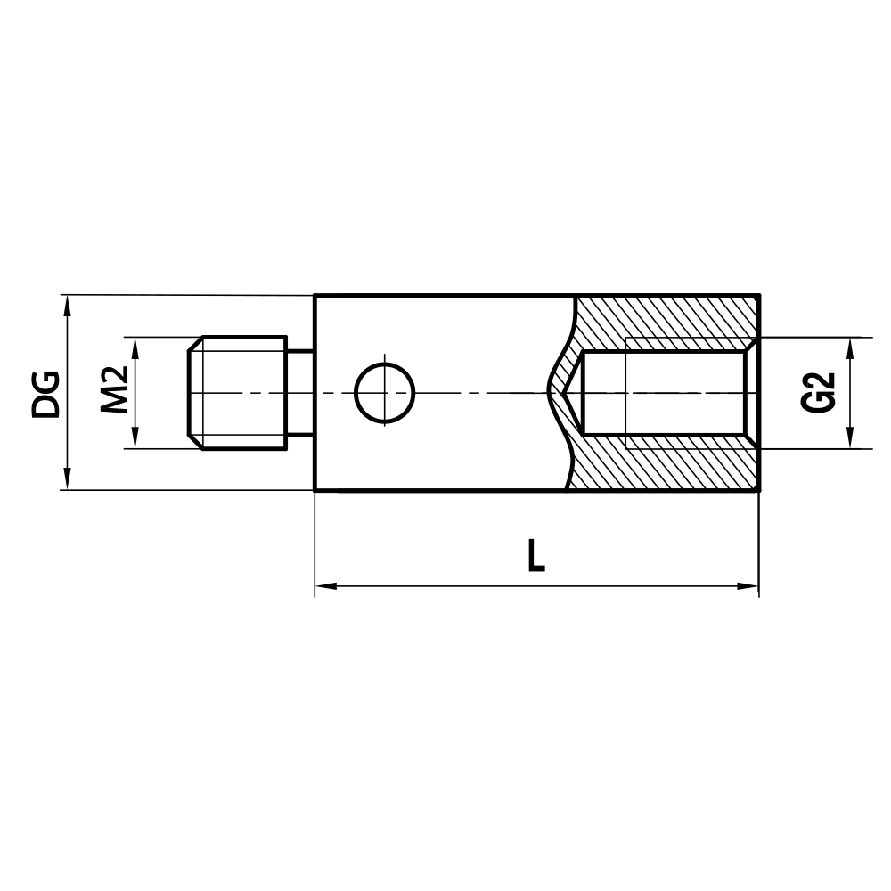 ITP Thread Adaptors - stainless steel Base Material - M2 Thread x 7mm Overall Length - RIM200004007