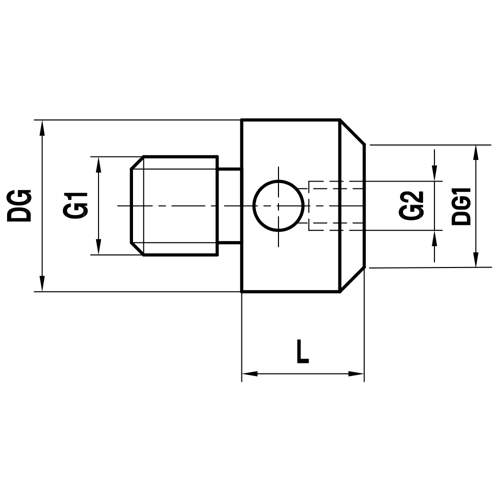 ITP Thread Adaptors - stainless steel Base Material - M4 Thread x 10mm Overall Length - RTM450011010