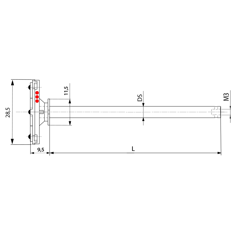 ITP Adaptor plate XXT - aluminium Base Material - M3 XXT Thread Size - TPM3MESSOTL2R