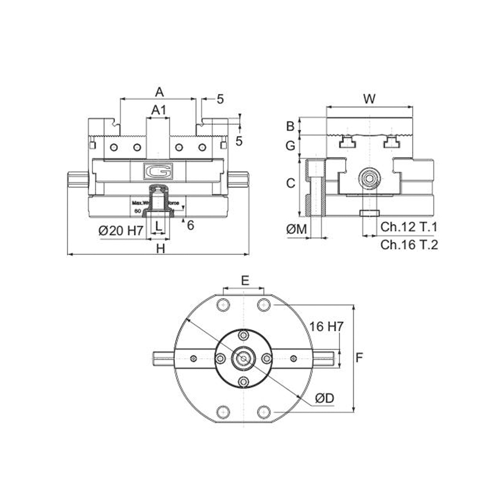 ART640 65mm / Size 1 Multitasking Self Centering Machine Vices (Gerardi) - 6.64.01000