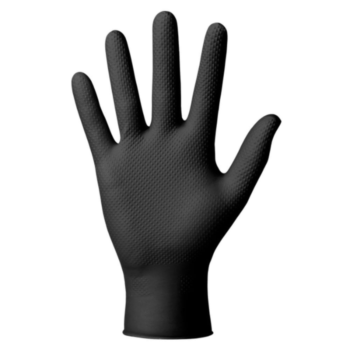 Ideall® Grip Black Multi use Disposable Glove - 1 pack of 50 Gloves - Medium