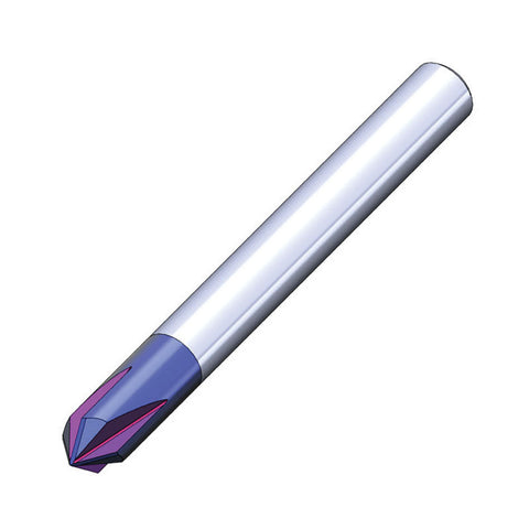 Carmex Chamfering End Mill - 90° Solid Carbide Countersink - 3mm - CR3 Coated