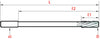 Toolex Reamer - Spiral Flute - Straight Shank - Long Length - HSS-E - H7 - 1.5mm thumbnail 2