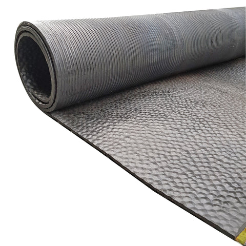 Work Well Mats hardwearing anti-slip rubber sheeting - Continuous Roll - 2400x1000x10mm (BK/NA)