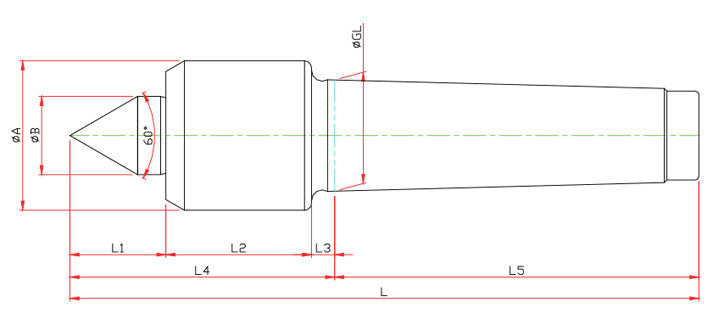 Widin Live Centre - CNC Standard - D50 Type - NO.5
