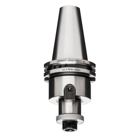 Omega Products DV40 Face Mill Arbor - FMB 22mm - DIN69871 - 20,000RPM - G2.5 - 100mm Gauge Length - Form AD