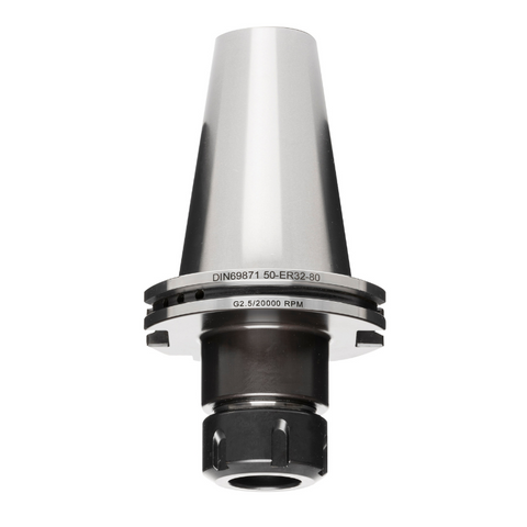 Omega Products DV50 ER Collet Chuck ER25 - 15,000RPM - G6.3 - DIN69871 - 160mm Gauge Length - Form AD