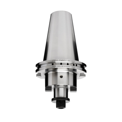 Omega Products DV50 Face Mill Arbor - FMB 27mm - DIN69871 - 25,000RPM - G2.5 - 160mm Gauge Length - Form AD/B + COOL