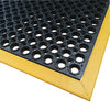 Work Well Mats Anti-Fatigue Mat With Yellow Edges - For Drainage Of Water & Debris - 910x1550x13mm thumbnail 1