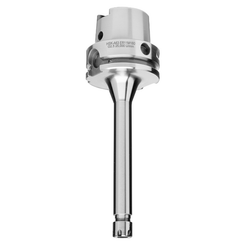 Omega Products - HSK63A ER16 MINI Collet Chuck - G2.5 - 25,000RPM - Gauge Length 160mm