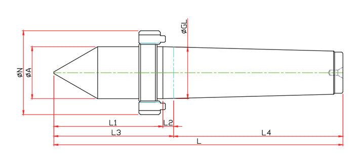 Widin Live Centre - Full Tipped Dead Centre - LM-AN Type - NO.2