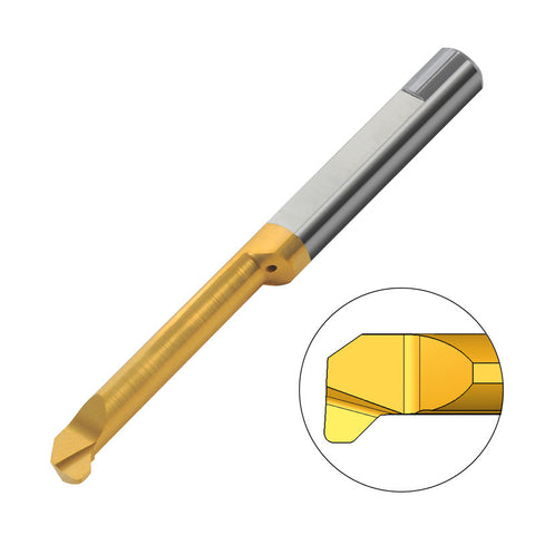 Carmex Carbide Tiny Tool - Thread Relief, Chamfering & Grooving - MDL - BXC Grade - 5.1mm Minimum Diameter x 1.2mm Reach x R0.5 (Left Hand)