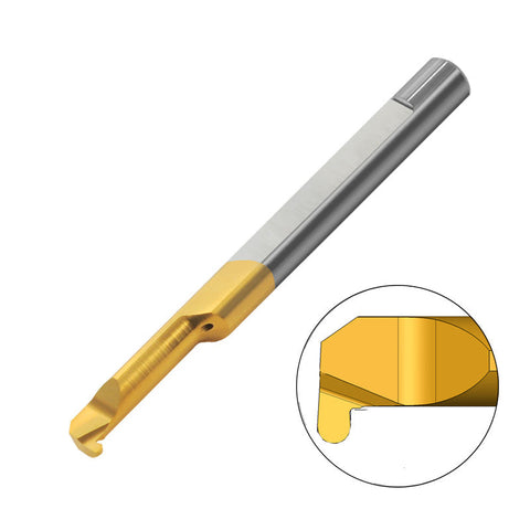 Carmex Carbide Tiny Tool - Full Radius Grooving - MKL - BXC Grade - 7.1mm Minimum Diameter x 1mm Groove Width - 30mm Reach (Left Hand)
