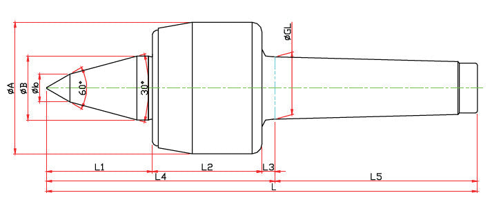 Widin Live Centre - Standard Lathe - NCB Type - NO.3