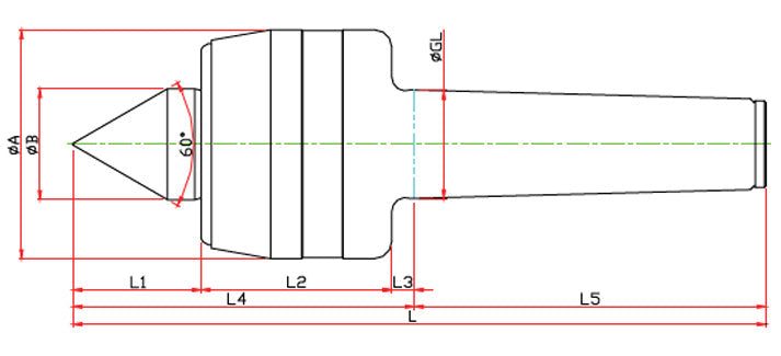 Widin Live Centre - Heavy Lathe - NCP Type - NO.4