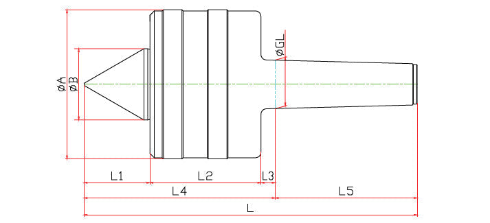 Widin Live Centre - Heavy Duty & Weight Requirements Lathe - Nut Type - NKD Type - NO.6